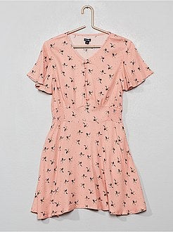 Robe fluide fleurie - Kiabi