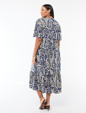 Robe fluide imprimée fantaisie