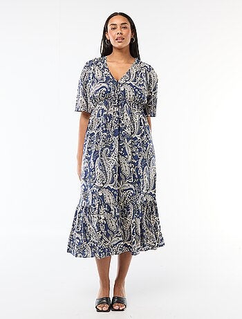 Robe fluide imprimée fantaisie