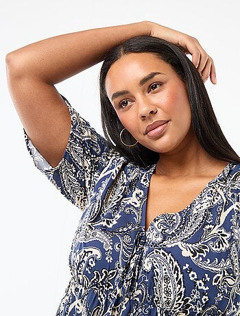 Robe fluide imprimée fantaisie