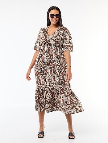 Robe fluide imprimée fantaisie