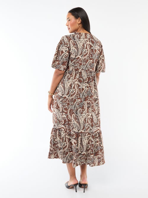 Robe fluide imprimée fantaisie - Kiabi