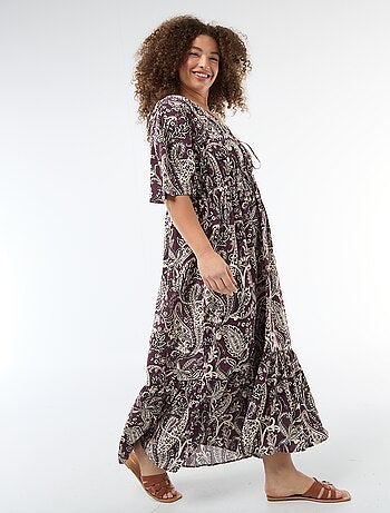 Robe fluide imprimée fantaisie