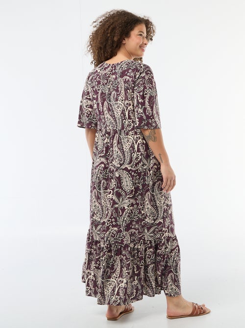 Robe fluide imprimée fantaisie - Kiabi