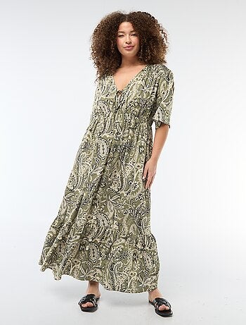 Robe fluide imprimée fantaisie