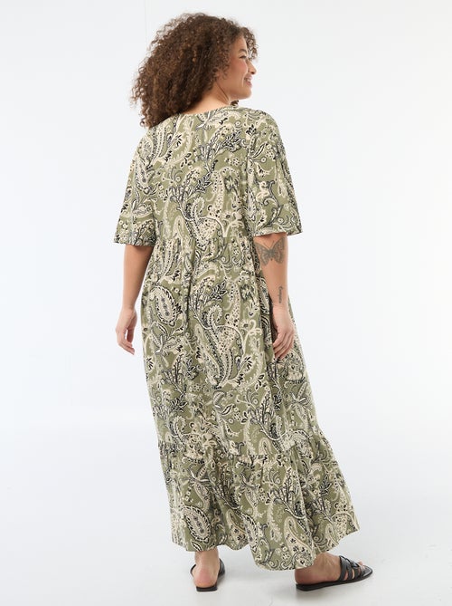 Robe fluide imprimée fantaisie - Kiabi