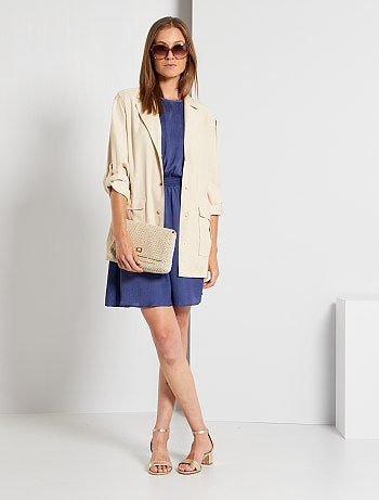 Robe fluide maille crêpée