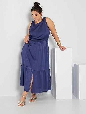 Robe fluide maille crêpée