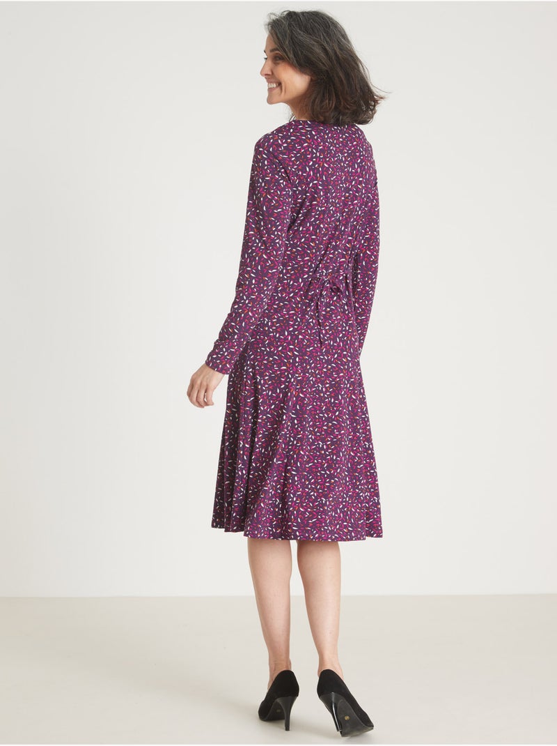 Robe fluide manches longues - DAXON Violet - Kiabi