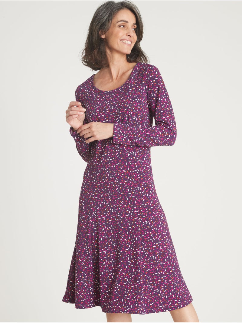 Robe fluide manches longues - DAXON Violet - Kiabi