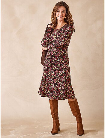 Robe fluide manches longues