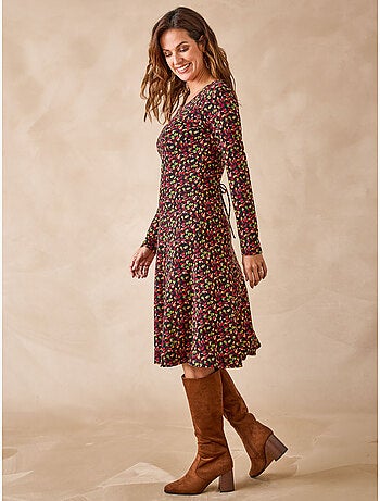 Robe fluide manches longues