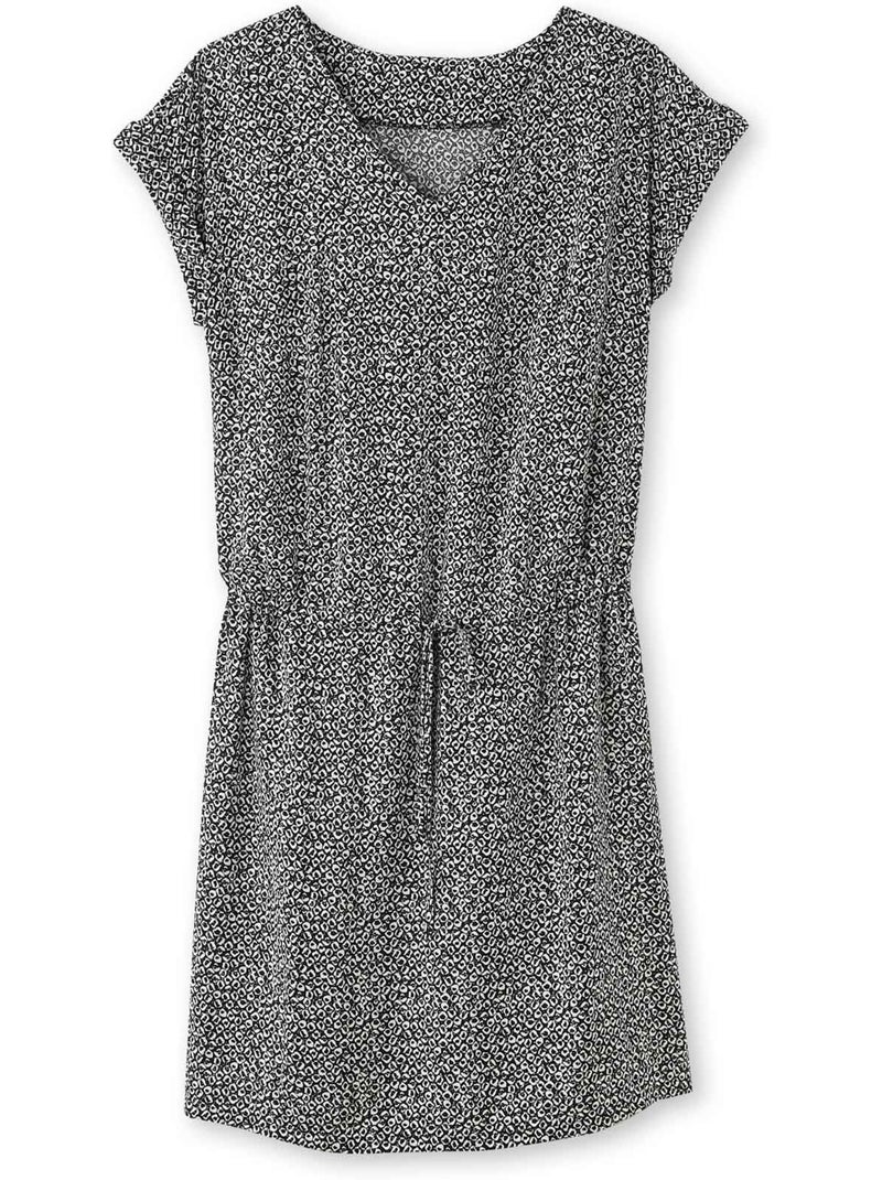 Robe fluide manches T - DAXON Noir Multicolore - Kiabi