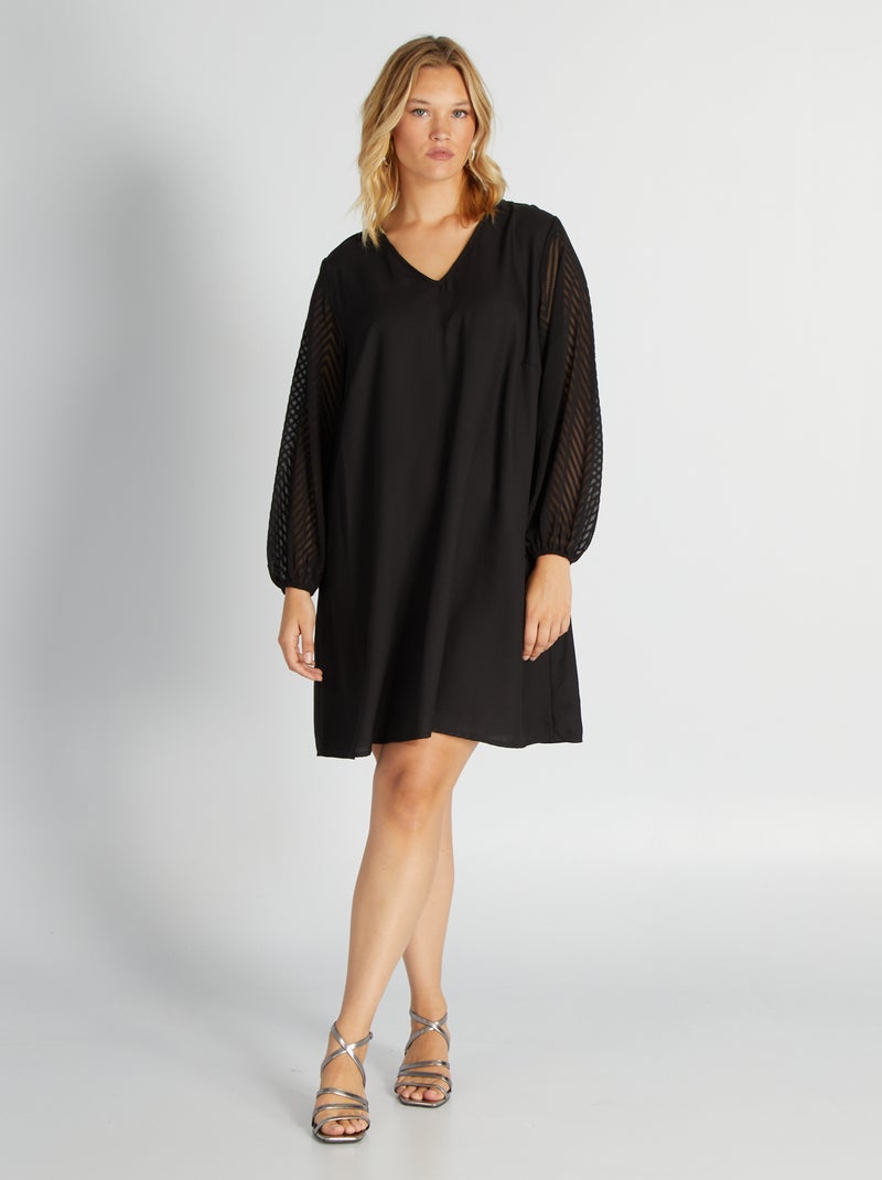 Robe fluide 'Only Carmakoma' noir - Kiabi