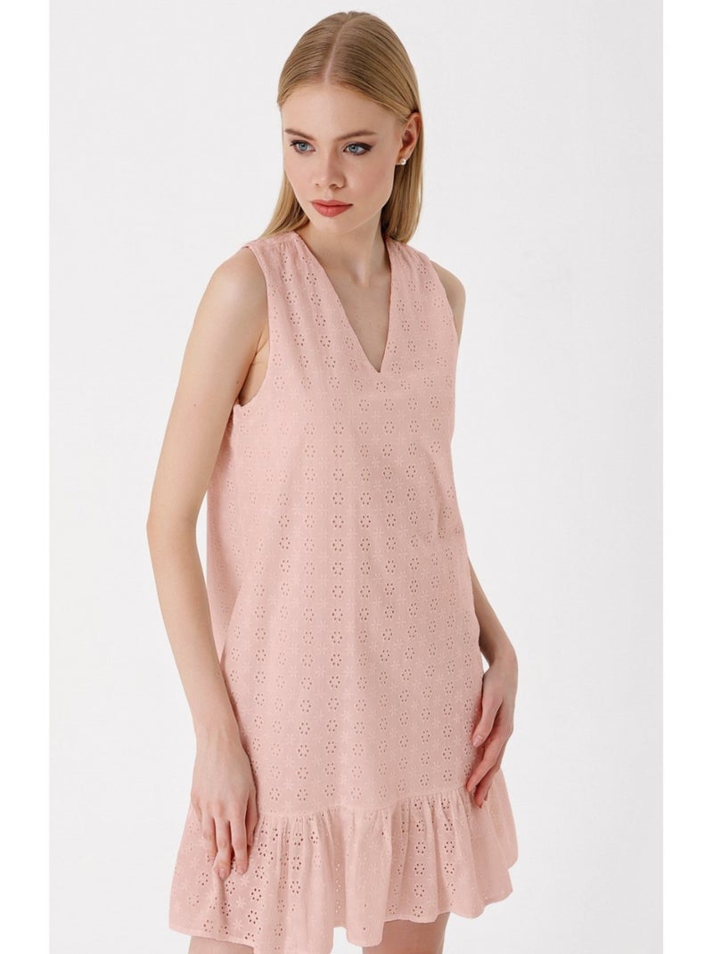 Robe Fluide sans Manche Rose - Kiabi