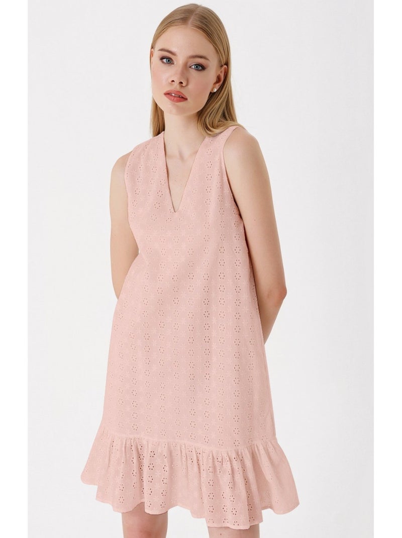 Robe Fluide sans Manche Rose - Kiabi