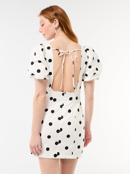 Robe forme ballon à manches courtes - Kiabi