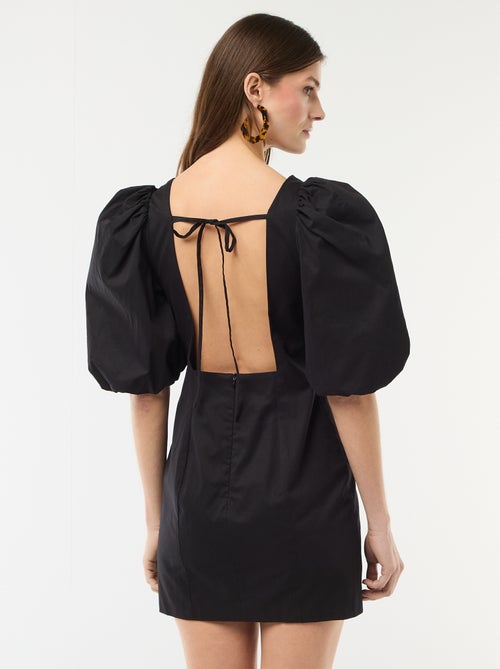 Robe forme ballon à manches courtes - Kiabi