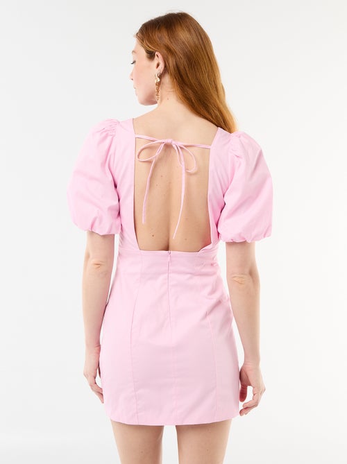 Robe forme ballon à manches courtes - Kiabi