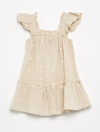 Robe forme boule avec broderies anglaises