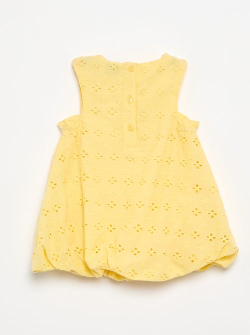 Robe forme boule avec broderies anglaises - Kiabi
