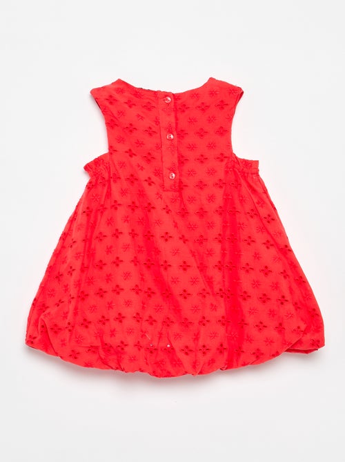 Robe forme boule avec broderies anglaises - Kiabi