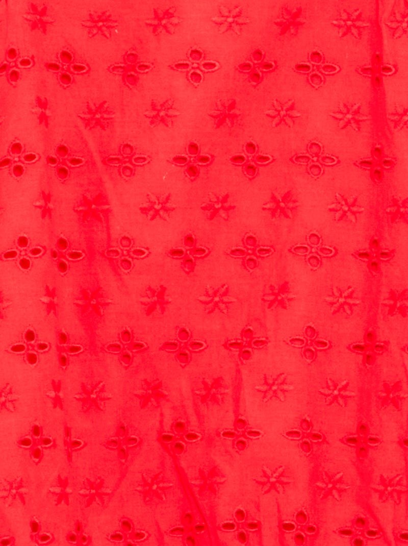 Robe forme boule avec broderies anglaises Rouge - Kiabi