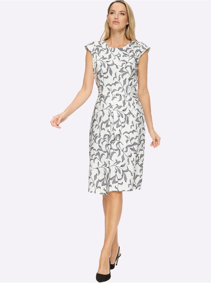 Robe Fourreau Lien à Nouer Pour Régler La Largeur - Taille Standard - helline Noir Ecru - Kiabi