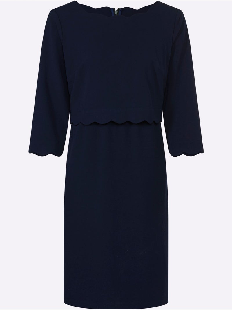 Robe Fourreau Qualité Tissée - Taille Standard - Witt Bleu marine - Kiabi