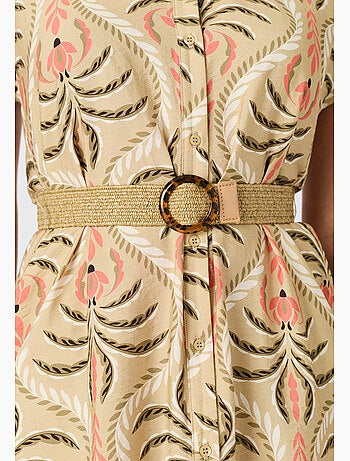 Robe gaufrée + ceinture - Damart