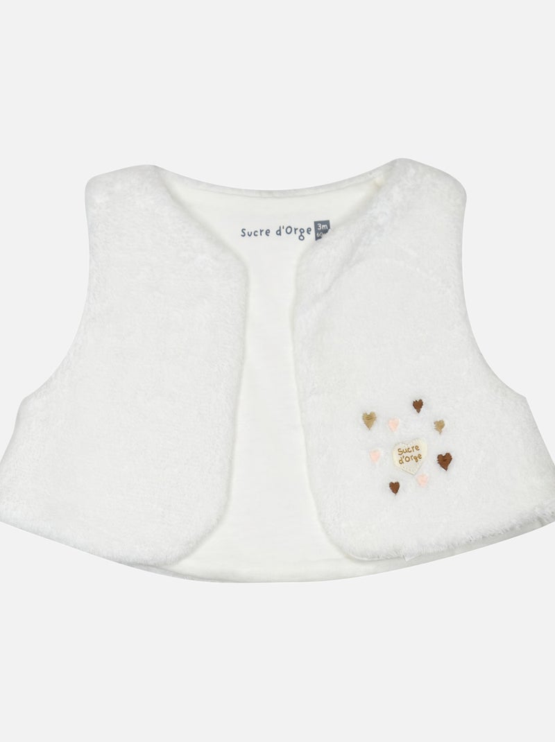 ROBE GILET S/S MANCHE IRMINE MOLLETON BEBE Marron - Kiabi