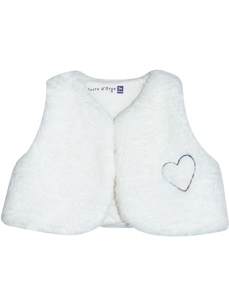 Robe gilet s/s manches sibylle maille bebe Bleu - Kiabi