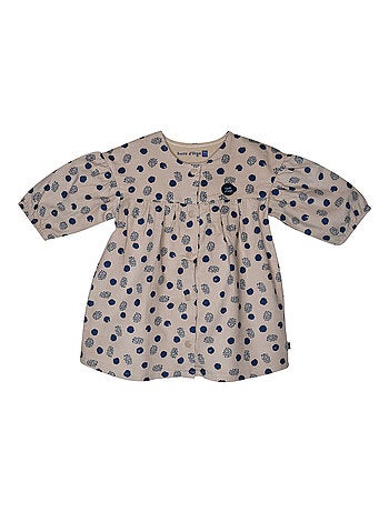 Robe gilet ss mches pepita velours cotele manches longues