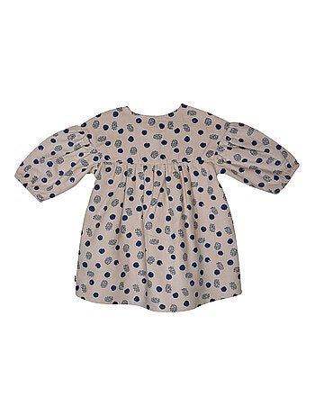 Robe gilet ss mches pepita velours cotele manches longues