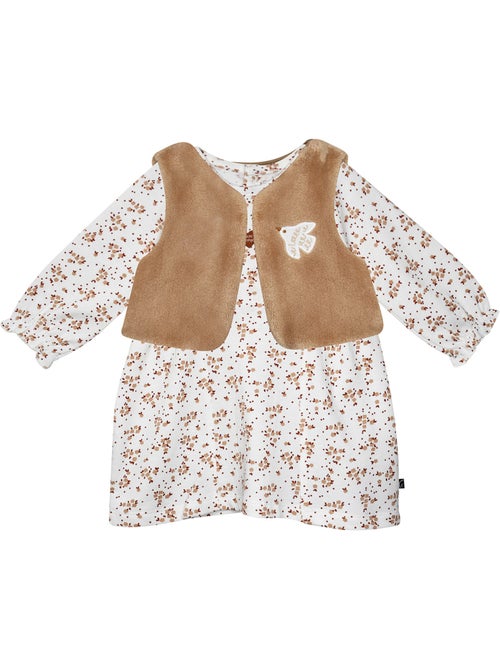Robe gilet s/s mches servane maille - Kiabi