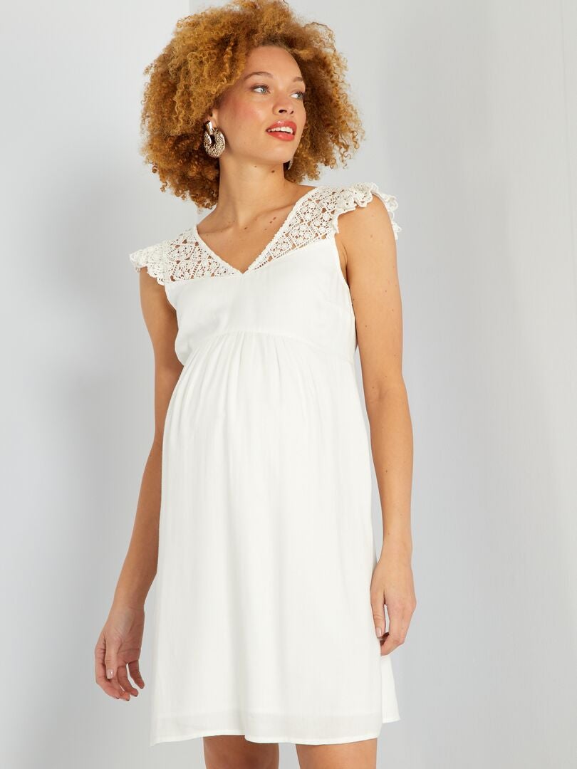 Robe grossesse blanc - Kiabi