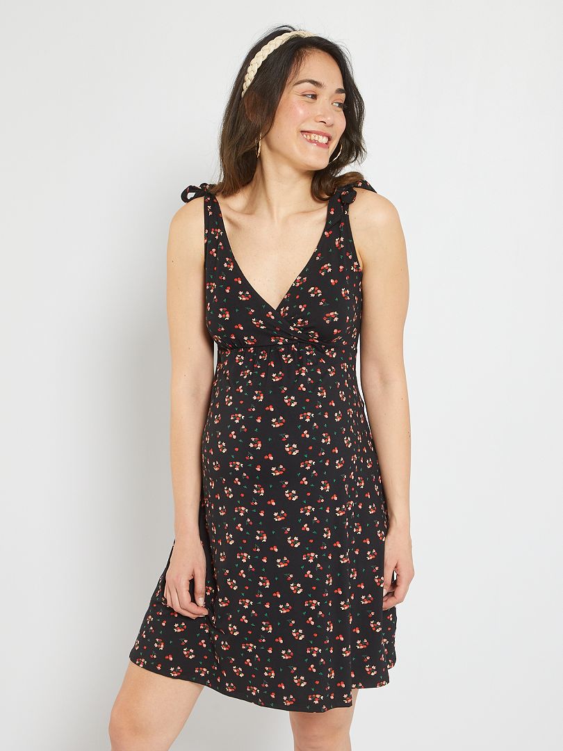 Robe grossesse Noir - Kiabi