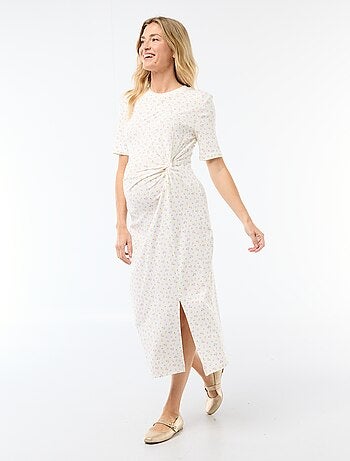 Robe grossesse torsadée devant