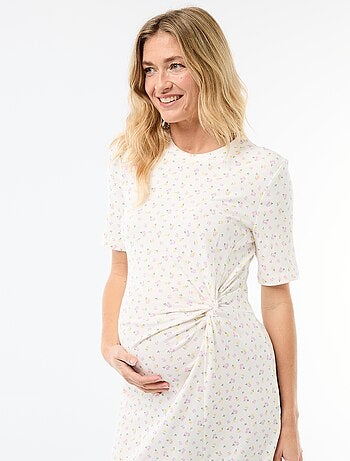 Robe grossesse torsadée devant