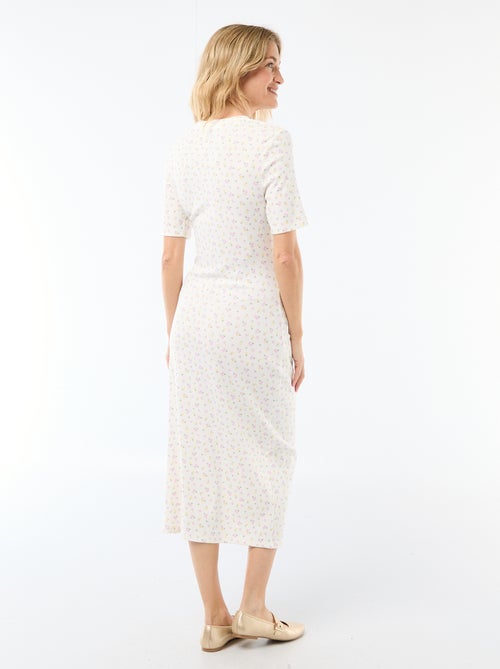 Robe grossesse torsadée devant - Kiabi