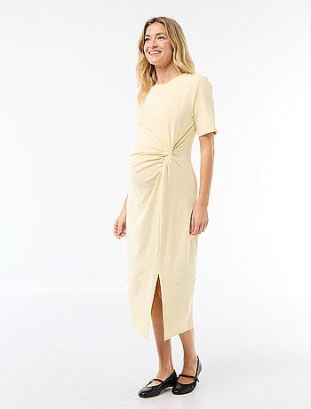 Robe grossesse torsadée devant