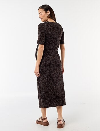 Robe grossesse torsadée devant