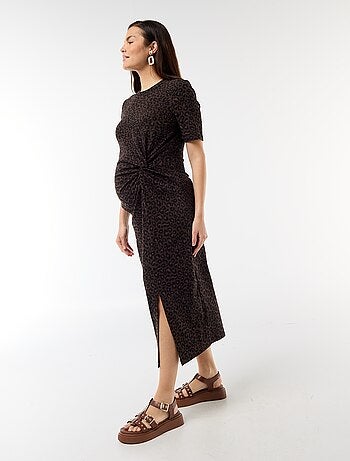 Robe grossesse torsadée devant