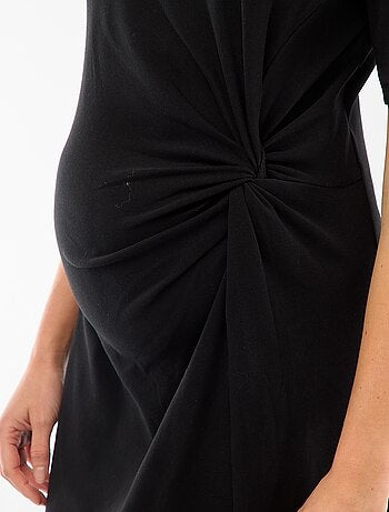 Robe grossesse torsadée devant