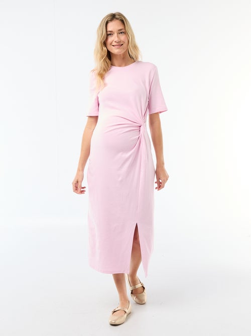 Robe grossesse torsadée devant - Kiabi