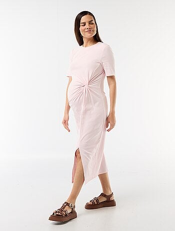 Robe grossesse torsadée devant