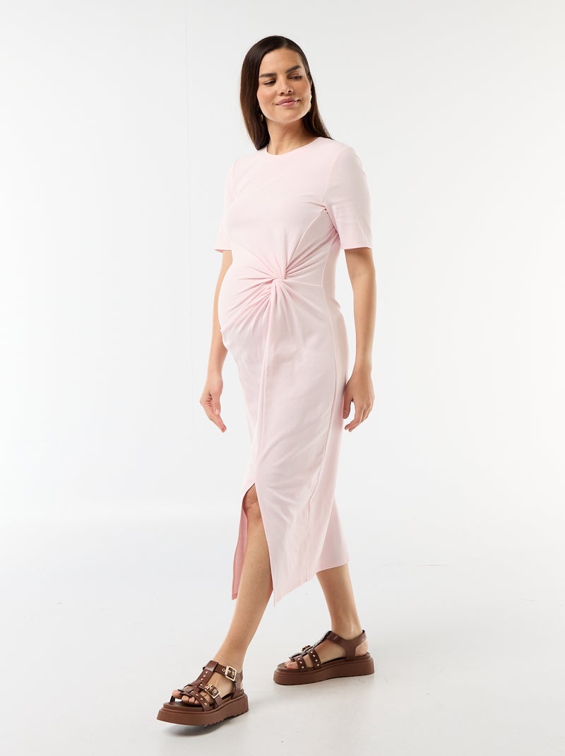 Robe grossesse torsadée devant Rose - Kiabi
