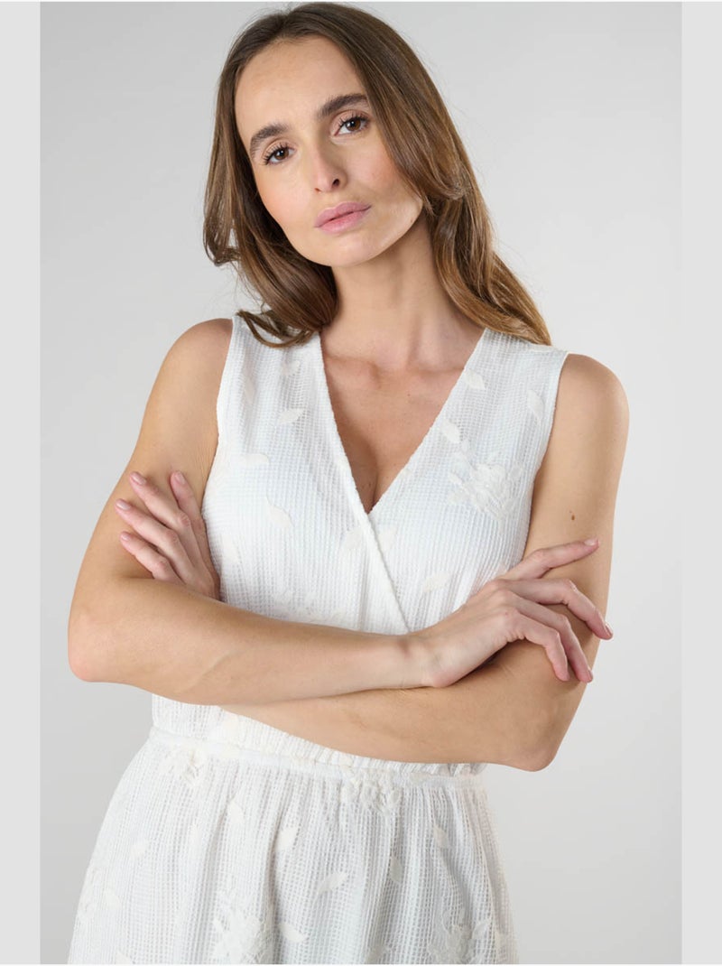 Robe HELIOT droite 'Le Temps Des Cerises' Blanc - Kiabi