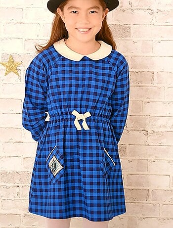Robe Hiver Carreaux Vichy Col Claudine - La Faute à Voltaire