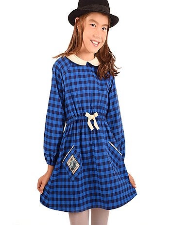 Robe Hiver Carreaux Vichy Col Claudine - La Faute à Voltaire